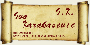 Ivo Karakašević vizit kartica